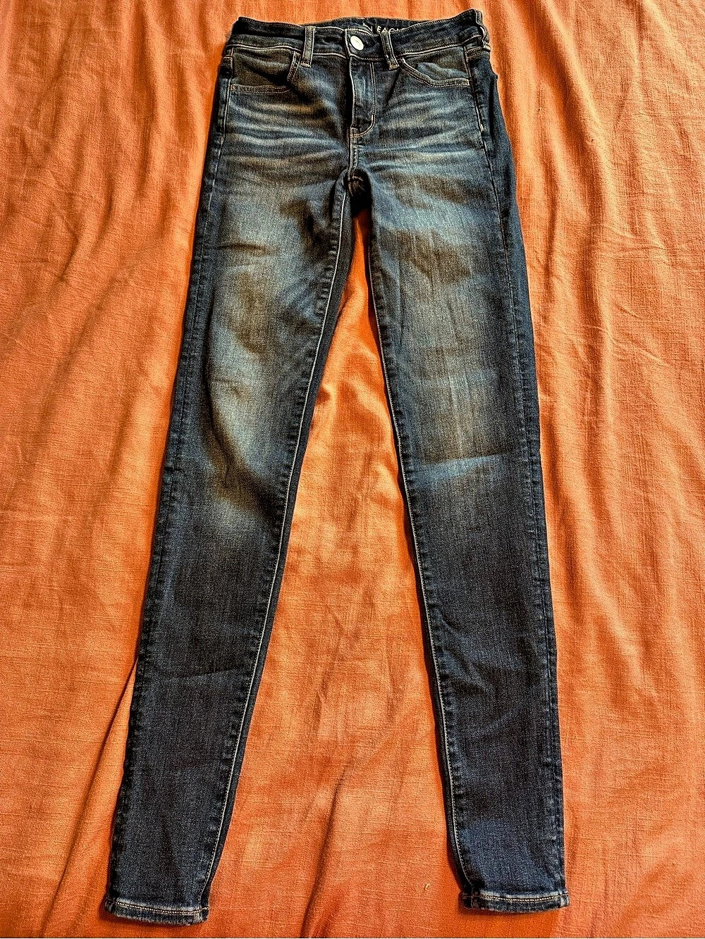 American Eagle AE Super High-Waisted Jegging Skinny Jeans Blue 2X Long